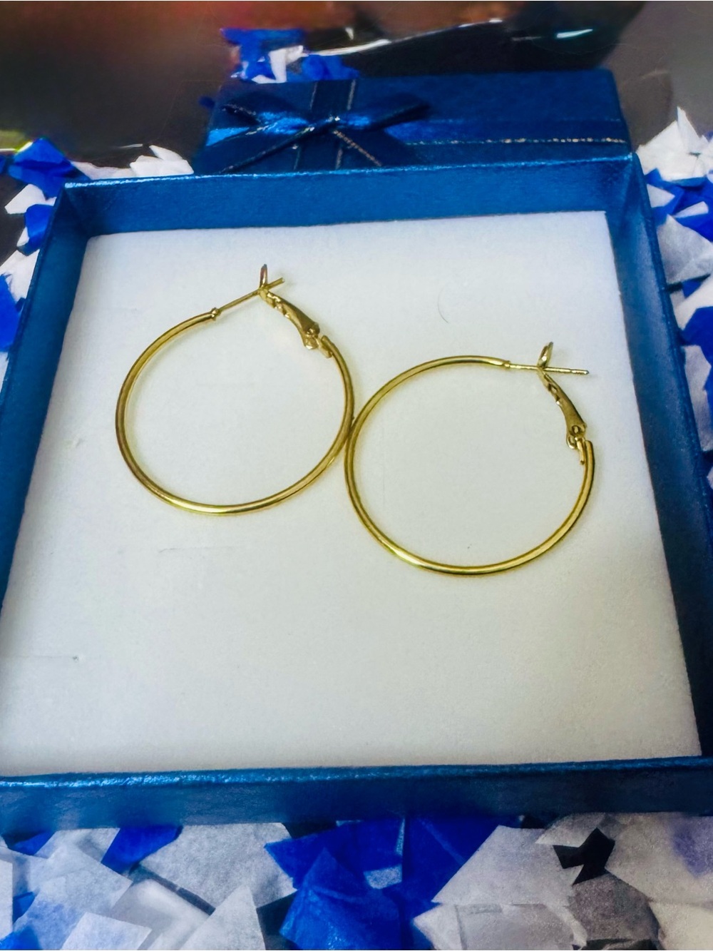 Elegant Gold Hoop Earrings for Women - Classic Thin Hoops